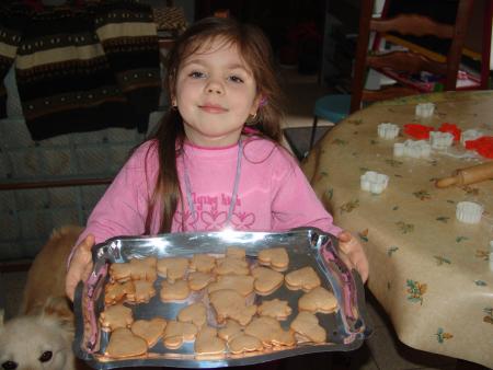 shannen elle a fait des très bon biscuit chez sa mami