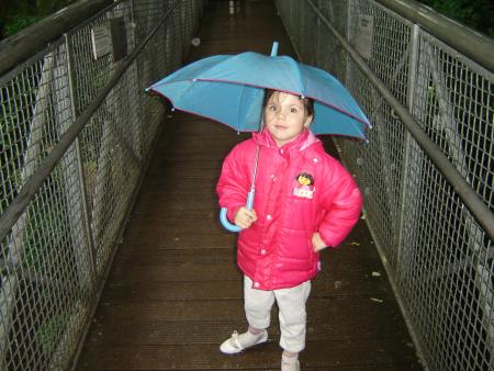 shannen au zoo sous la pluie toute la journée
